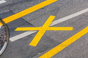 Fietspad en fietswiel compositie