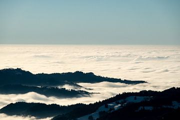 Mystical Black Forest with high fog in the Rhine Valley by Andreas Nägeli