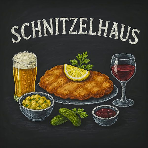 Schnitzel met bier, wijn en aardappelsalade van Basahen