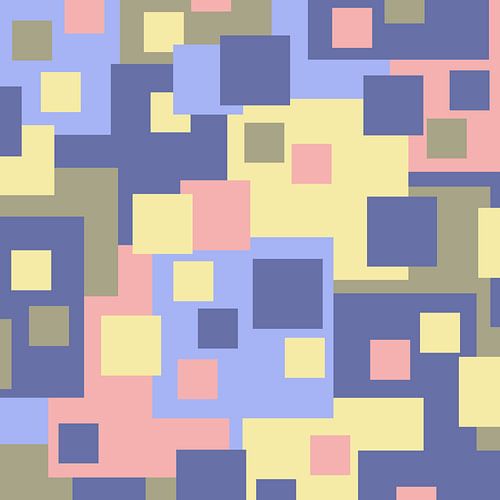 Kubustisch in vijf kleuren