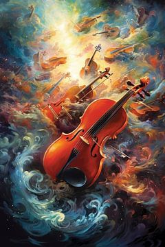 Digitale Geigenkunst von Digitale Schilderijen