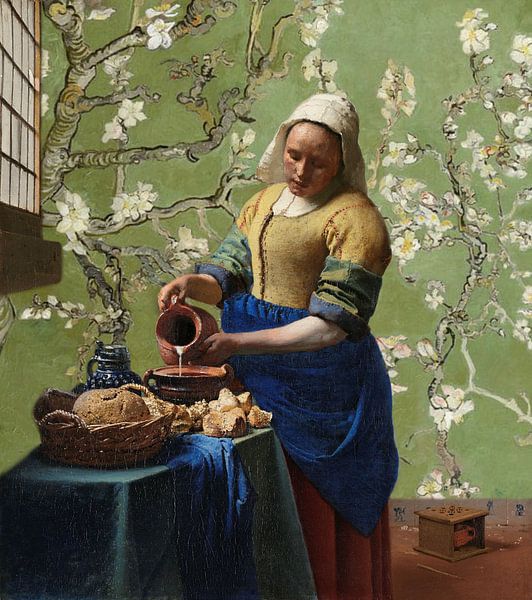 La laitière et les fleurs d'amandier par Digital Art Studio