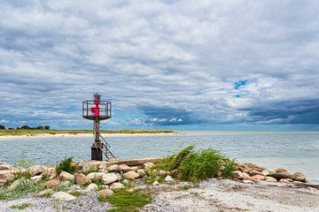 Maritime marker at the harbour of refuge on Fischland-Darß