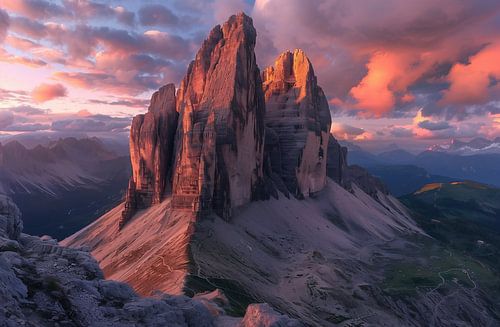 Dolomite peaks under a starry sky