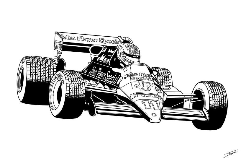 Le Lotus JPS à l'encre noire par Ferrando