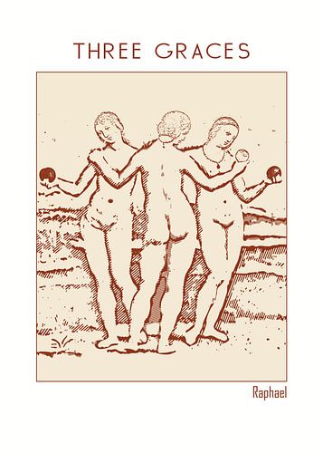 Trois grâces par Raphaël (vers 1503-1505)