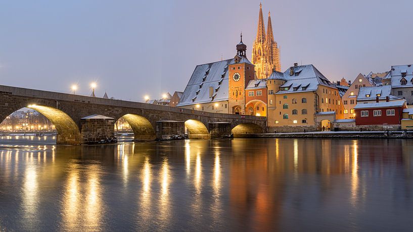 Regensburg im Winter von Rainer Pickhard