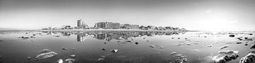 Duhnen on the North Sea in black and white by Manfred Voss, Black-White Photography