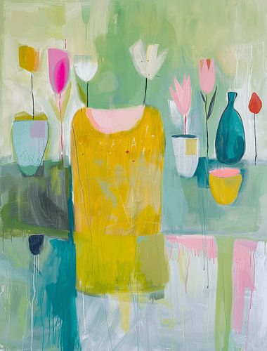 Buntes, modernes und abstraktes Stillleben