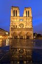 Notre-Dame regenachtige avond reflectie van Dennis van de Water thumbnail