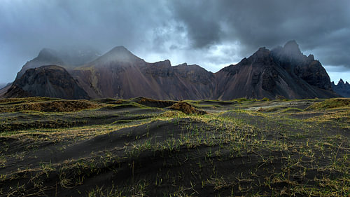 Ominous skies above Vestrahorn