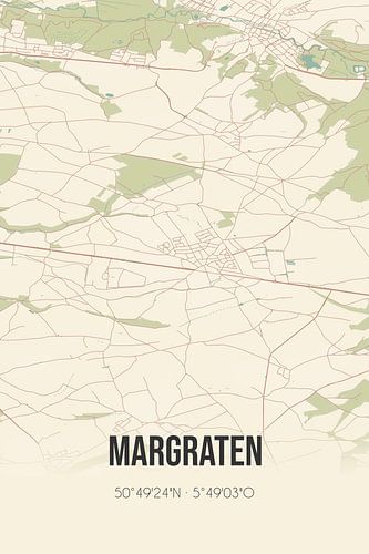 Alte Landkarte von Margraten (Limburg)