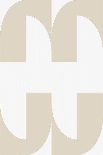 Formes géométriques modernes abstraites et minimalistes en beige et blanc 18