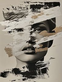 Modern and abstract portrait by Carla Van Iersel