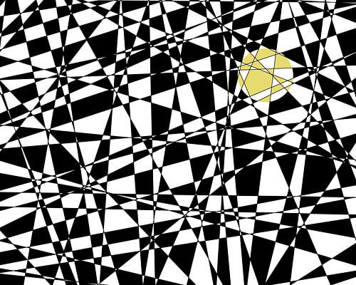 Soleil - art numérique noir et blanc