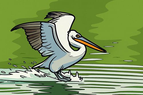 A flying start from this pelican