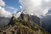 Vue de la vieille ville inca de Machu Picchu. Site du patrimoine mondial de l'UNESCO, Amérique latin