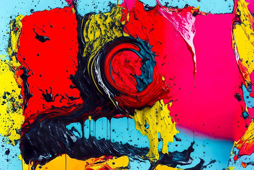 &quot;Color Splash V&quot; Colorful Abstract Art Painting von Pitkovskiy Photography|ART