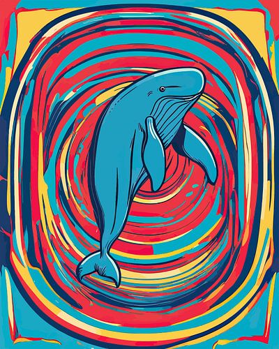 Oceaanreus: Pop Art Middellandse Zee Potvis