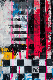 Neon Rhythm (Urban Mixed Media) by Dave Schloffi