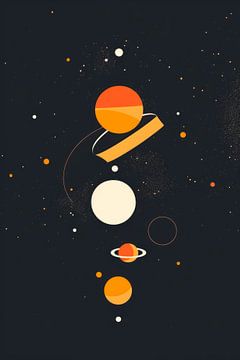 Planeten in de kosmische ruimte van Poster Art Shop