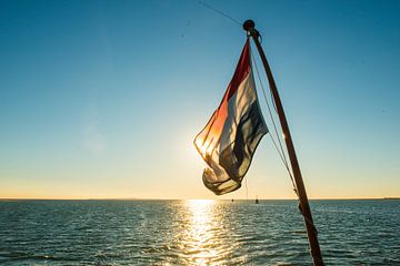 Dutch Flag for the setting sun
