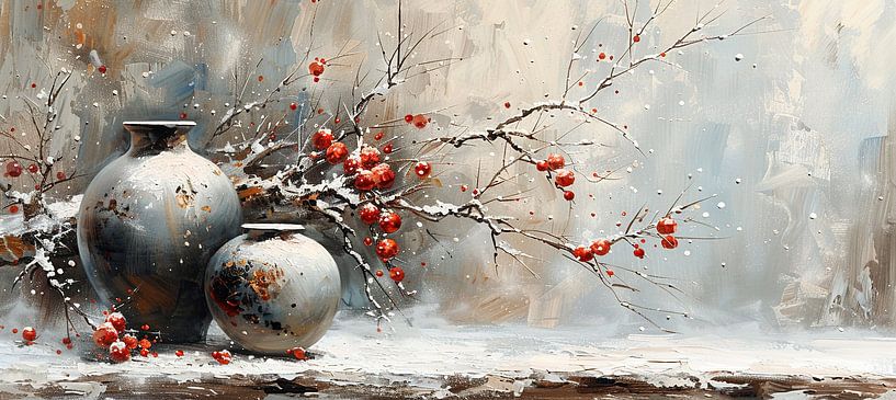 Winterstilleben | Crimson Chill von Kunst Laune