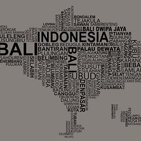 Kaart van Bali van Stef van Campen