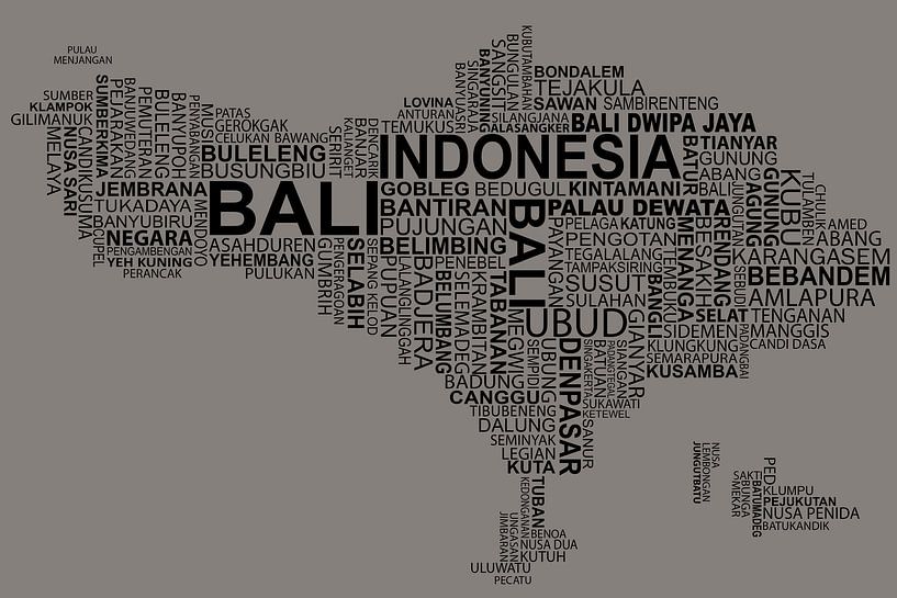 Map of Bali by Stef van Campen