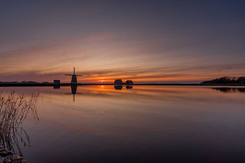 Texel Molen het Noorden zonsondergang