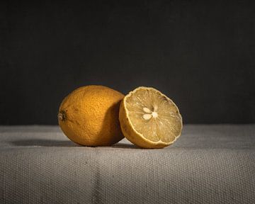 Stilleven van gedroogde citroen van Mariska Vereijken