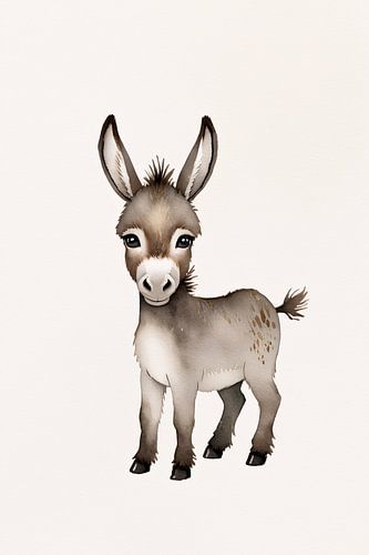 Schattige jonge ezel illustratie