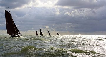 Ruig IJsselmeer voor Lemsteraken van Hielke Roelevink