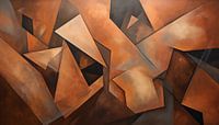 Abstracte vormen koper panorama van TheXclusive Art thumbnail