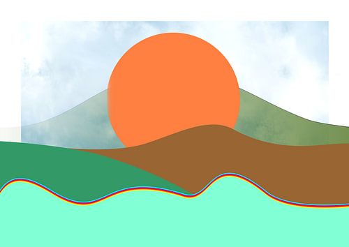 Sonne in der Landschaft 2 von Eckhard Berger