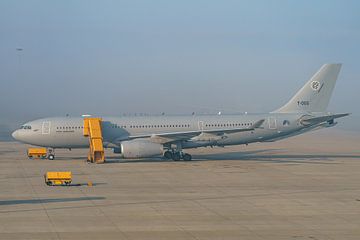 Airbus A330 MRTT op vliegbasis Eindhoven (T-055).