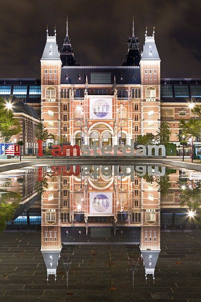 Rijksmuseum d'Amsterdam en miroir par Anton de Zeeuw