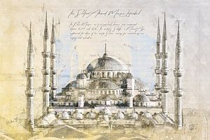 Blauwe Moskee, Istanboel van Theodor Decker