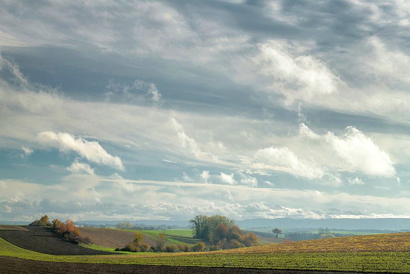 Bewölkter Himmel und ein tiefer Horizont im Schwarzwald von Hanneke Luit