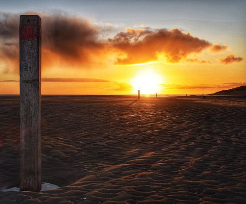 Schöner Sonnenuntergang auf Texel