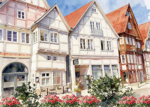 De betoverende oude binnenstad van Detmold