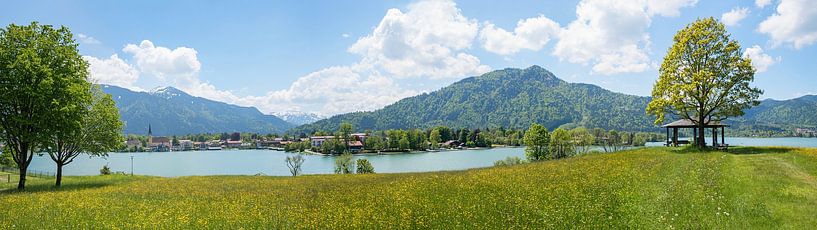 panorama landscape Leeberg hill, view to Rottach-Egern tourist r by SusaZoom