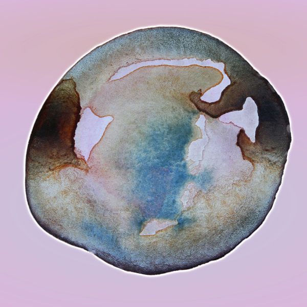 Soft Pearl Aqua Mineral 973 - Perlpastellfarben in warmem Lila-Rost von Saskia Mensink PRINTS