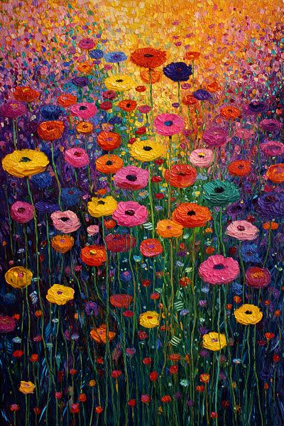 Meadow full of flowers, Gustav Klimt by Mateo