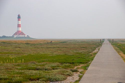Weg zum Leuchtturm Westerheversand
