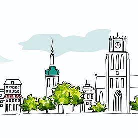 Skyline Dordrecht von Anjo Vrieling