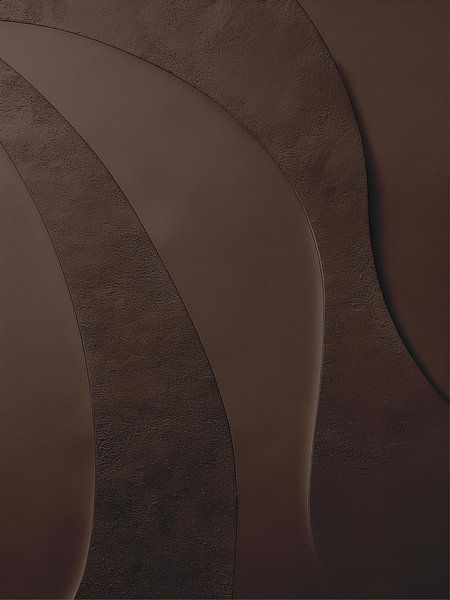 Reliefkunst: Pure Espresso (Flexa Wood Clay Shades) von STUDIO MINIMAL ART