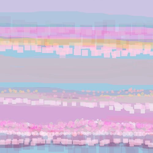 Geometrisch landschap met rechthoeken en cirkels 4
