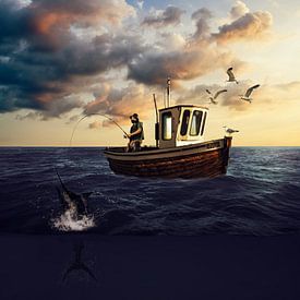 Fighting Swordfish by Remco Breedveld