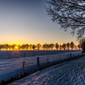 Zonsondergang Winter van Photohut Tim